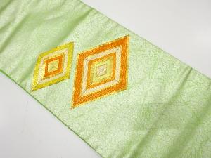 重ね菱模様　刺繍　名古屋帯